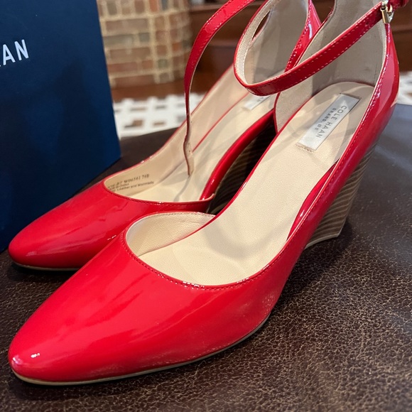 Cole Haan   Style Lacy Red Patten leather 7.5 B - Picture 8 of 8